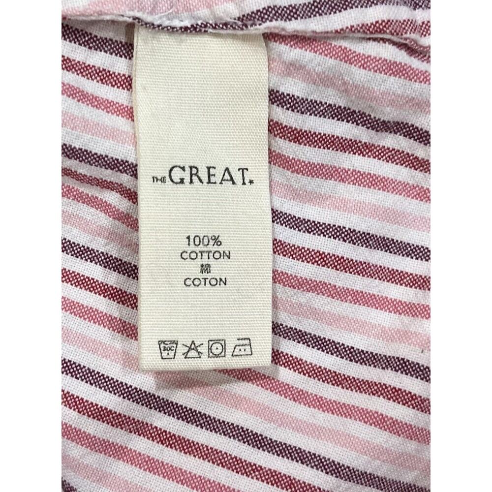 The GREAT Women's Derby Cotton Oversized Midi Dress‎ In Sunset Stripe sz 2 Med - Picture 15 of 16